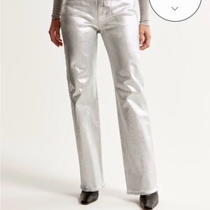 Abercrombie & Fitch Silver 90's straight pants